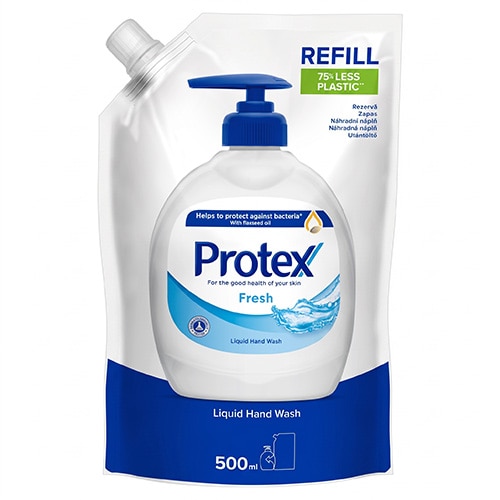 Flacon cu pulverizator de soluție universală pentru curățat Ajax Multi-Purpose, de culoare portocalie, cu pulverizator roșu și etichetă ce ilustrează diverse suprafețe din casă.